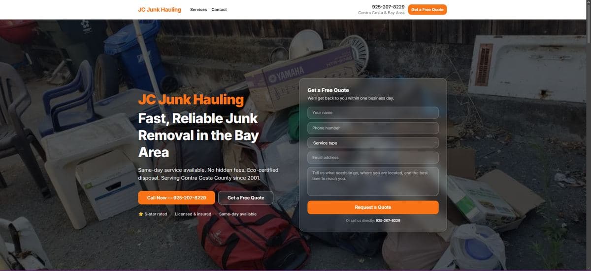 JC Junk Hauling, after